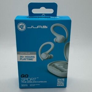 Go Sport+ True Wireless Earbuds - Light Blue - JLab - Brand New In Box